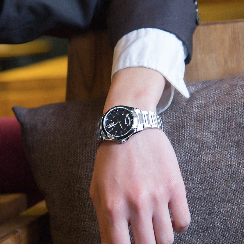 卡西欧(casio)手表 指针系列商务时尚简约防水 石英表男表mtp-1370d