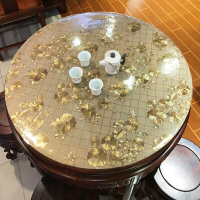定制圆桌桌布PVC透明磨砂餐桌圆形台布防水防油免洗彩色茶几垫