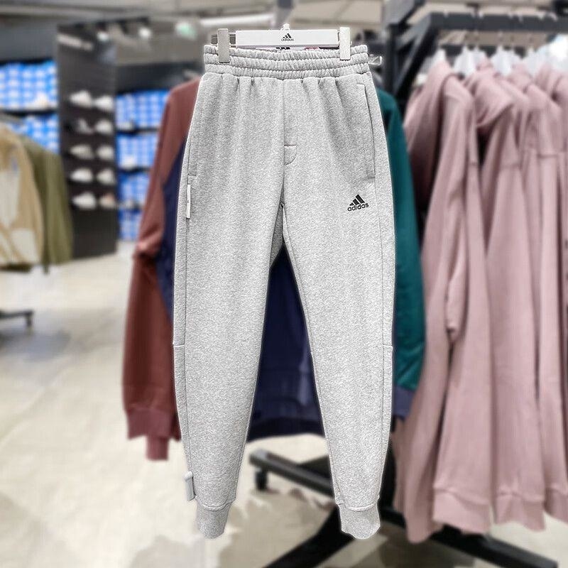 adidas/阿迪达斯运动裤男裤新款针织加绒保暖休闲卫裤 IB2727 D