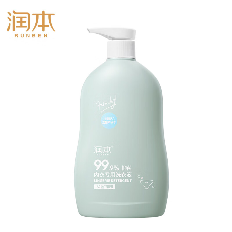 润本 内衣专用 抑菌酵素去渍洗衣液300ml*3