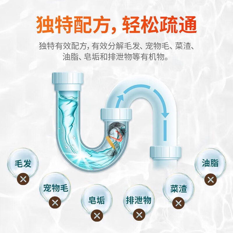 威猛先生管道疏通剂500g下水道疏通剂 500g 1瓶高清大图