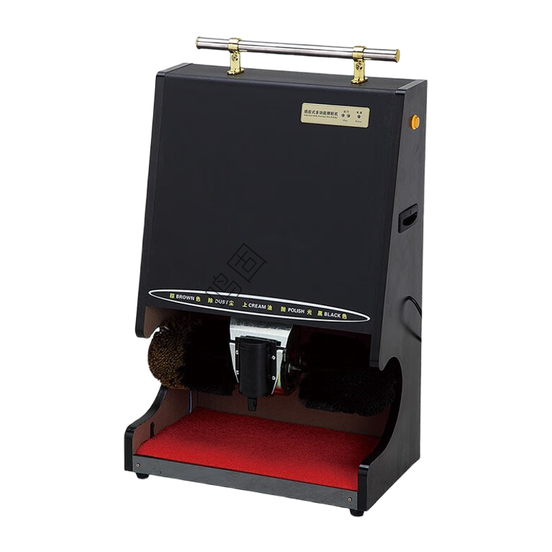 鸣固 全自动擦鞋机 多功能酒店公用电动擦皮鞋机 全黑金擦鞋器 500*380*850mm ZJ1196 KD966739