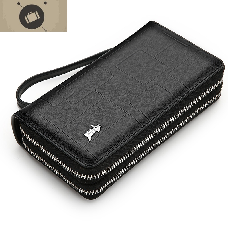 真皮男士手包大容量手拿包头层牛皮手包商务时尚软皮男包手提包艾狄