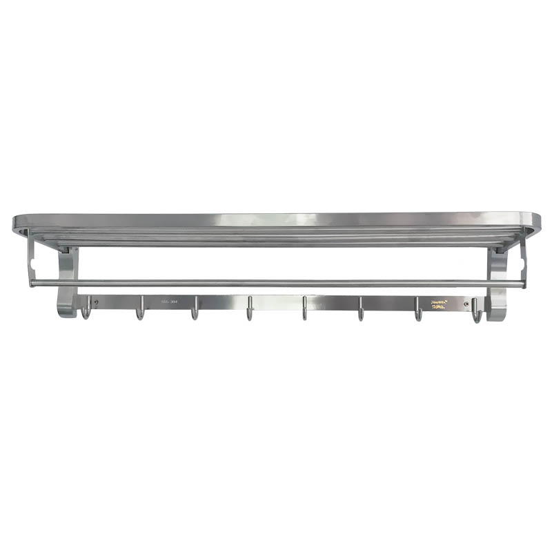 金迪乐浴室壁挂毛巾架子活动浴巾架加厚80*23*16cm/组高清大图