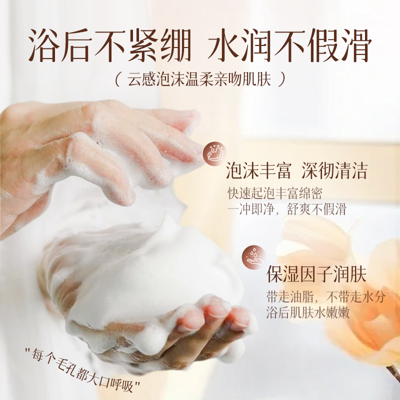 三个魔发匠玻色因磨砂净肤沐浴露 (晚樱邂逅)500ml沐浴液沐浴乳高清大图