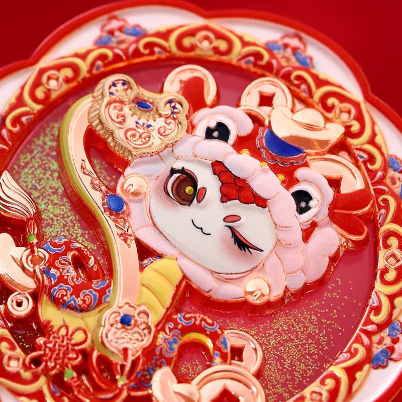 蛇年浮雕流沙冰箱贴 中国风/文创/纪念品/新年礼物