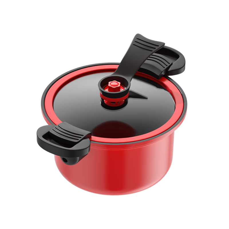都市太太(Dstt)微压焖烧汤锅煮锅炖锅DSWYG 3.5L红色燃气灶电磁炉通用红色22cm