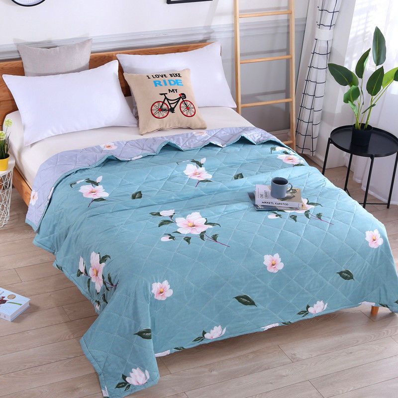 新款空调被夏凉被单人双人夏被大人学生宿舍轻薄被子可水洗机洗_30 140*201cm【单人款】 adj-简单爱