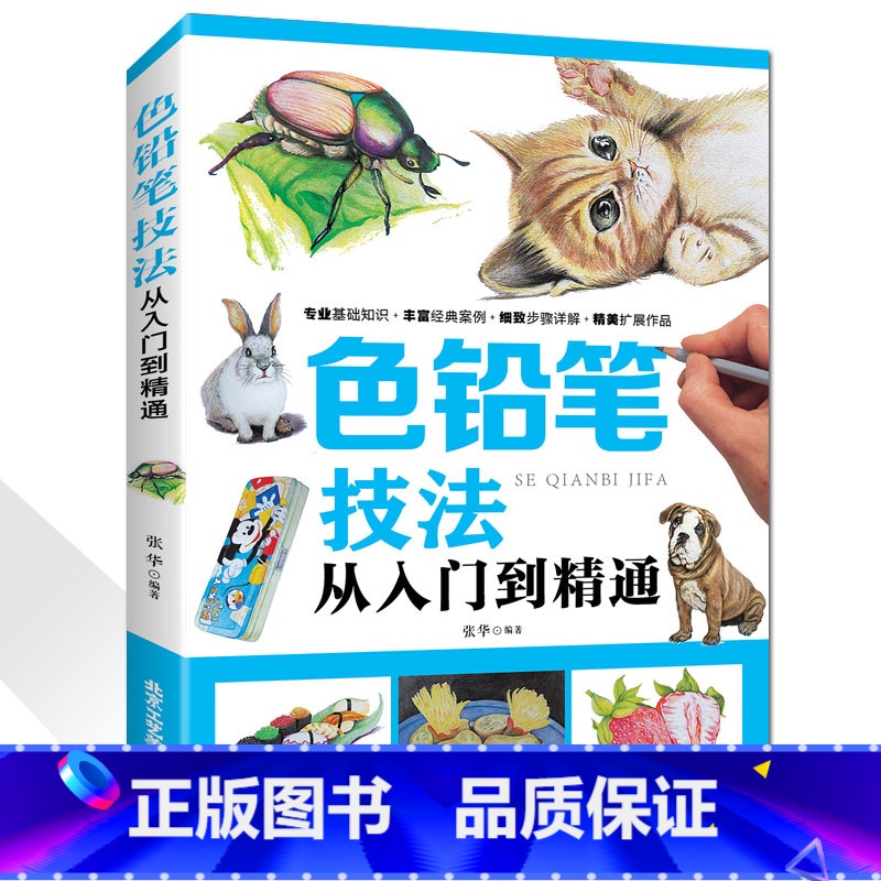 [正版] 色铅笔技法从入门到精通 零基础学画画 色铅笔绘画新手入门教程 教你学绘画速写构图建筑风景彩铅画绘制技巧基础教高清大图