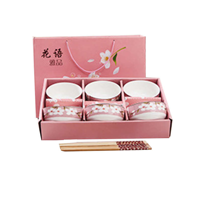 企业专享 花语6碗筷套装礼盒 起订量80