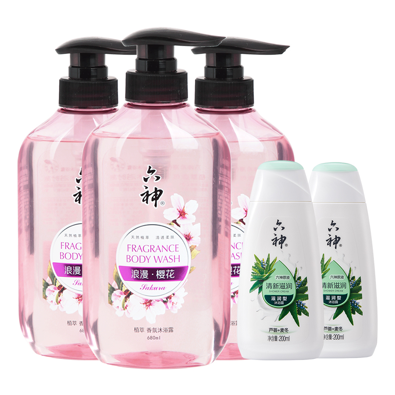 六神浪漫樱花香氛沐浴露 680ml*3