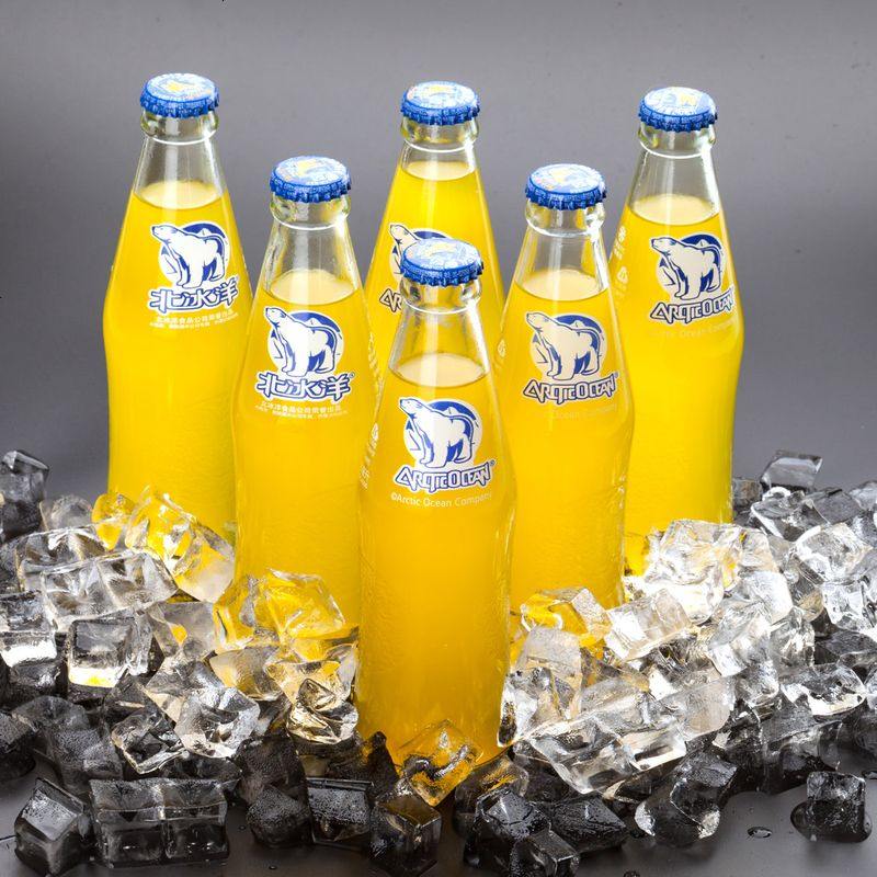 北京北冰洋汽水橙味支装玻璃瓶新日期果汁汽水送开瓶器