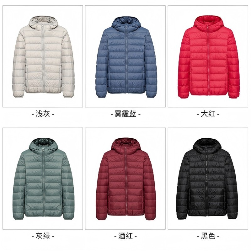统狮女士短款羽绒服 A104 件 酒红 M