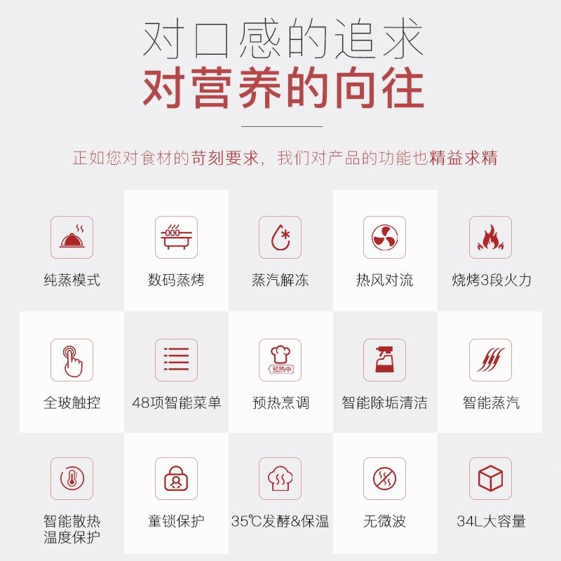 美的(Midea) 伯爵系列 蒸炉箱电烤箱一体机 TQN34FBJ-SA 嵌入式家用蒸汽烤箱