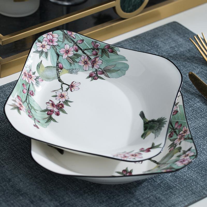 盘子菜盘餐盘家用陶瓷新款盘子4/10个加厚碟子餐具好看的盘子套装 7