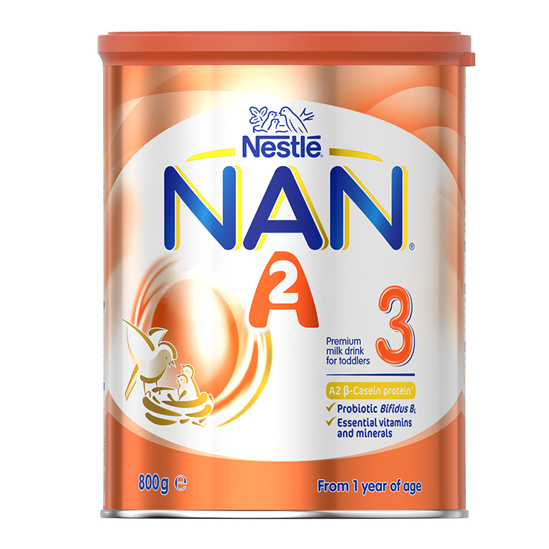 NESTLE雀巢能恩NAN A2婴幼儿奶粉3段 800g (1-3岁)