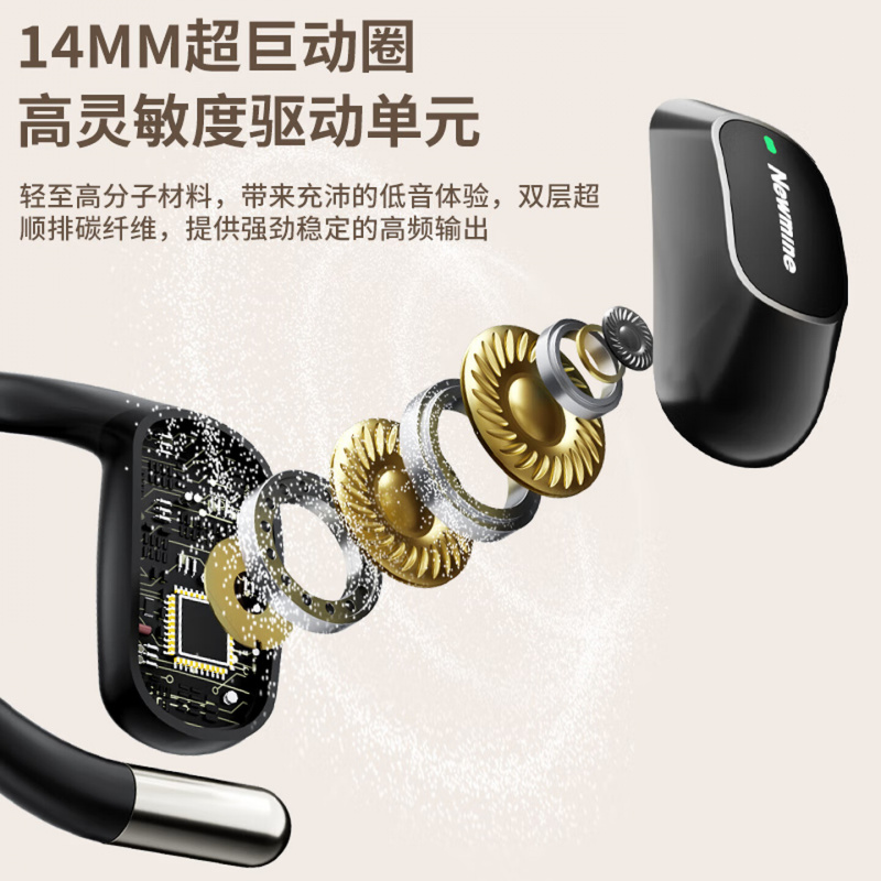 纽曼(Newmine)LY29挂耳式蓝牙耳机开放式真无线不入耳高音质运动跑步通话降噪游戏耳机适用苹果小米华为手机高清大图