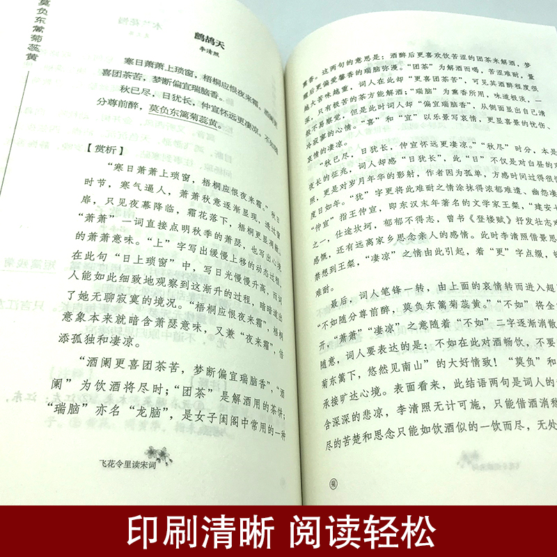 [正版] 飞花令里读宋词 原文注释赏析唐诗宋词三百首诗经古诗词鉴赏辞典 中国诗词大会 国学经典诗词书籍类书籍高清大图