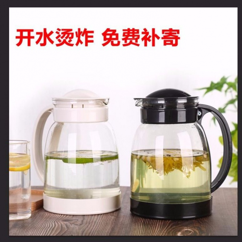 家用凉水壶玻璃耐热高温防爆大容量水瓶凉白开水杯茶壶套装冷水壶 精选特买