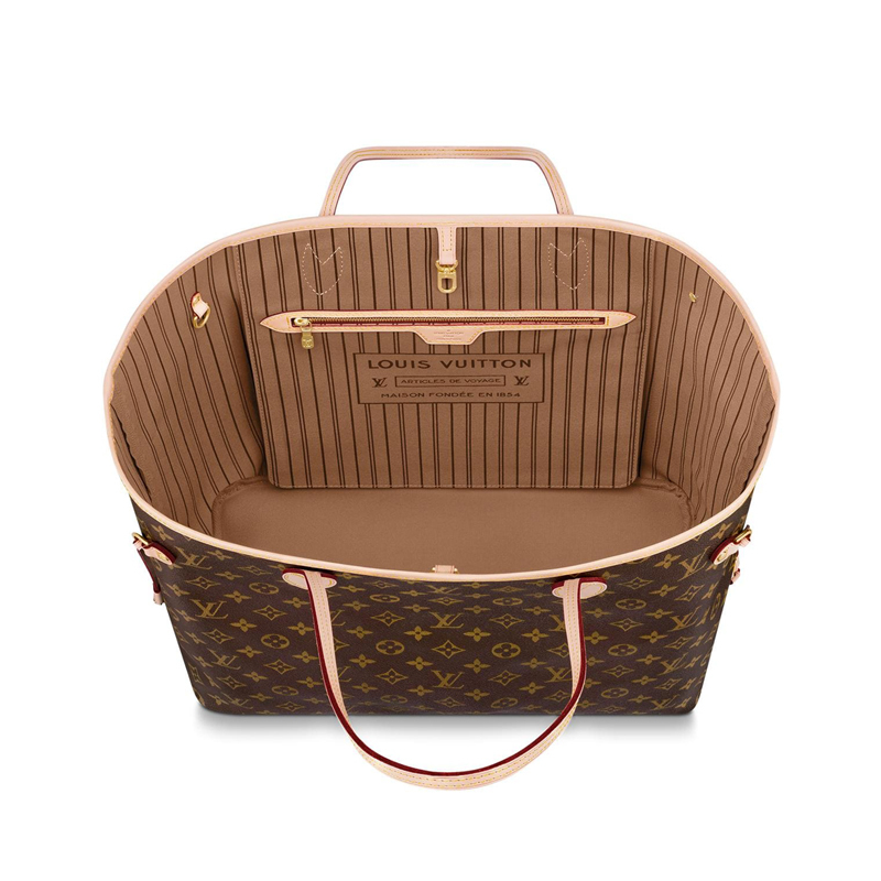 海外直邮路易威登lv女包neverfull大号39cm老花棋盘格子母包米黄色单