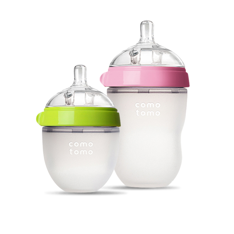 可么多么硅胶奶瓶韩国原装进口新生儿comotomo防胀气仿母乳0-3-6-12-24个月宝宝断奶神器150-250ml