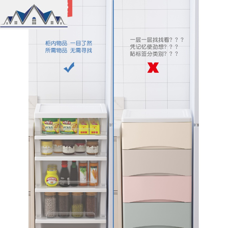 加厚玩具儿童收纳箱塑料抽屉式家用透明整理箱零食收纳柜子储物盒 三维工匠