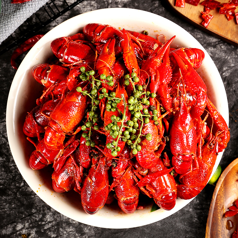 正宗盱眙红胖胖小龙虾单只虾克重9钱以上十三香味1500g1盒