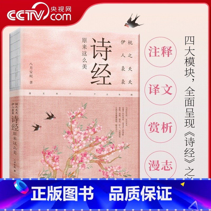 【正版】央视网桃之夭夭 伊人袅袅 诗经原来这么美 一本书饱览 诗经 背后的历史典故 典章制度 民俗文化 山川风物 漫谈