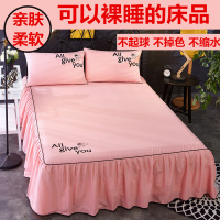 纯色床裙春夏纯棉床罩单件全棉床套1.8米保护套床笠2m床群