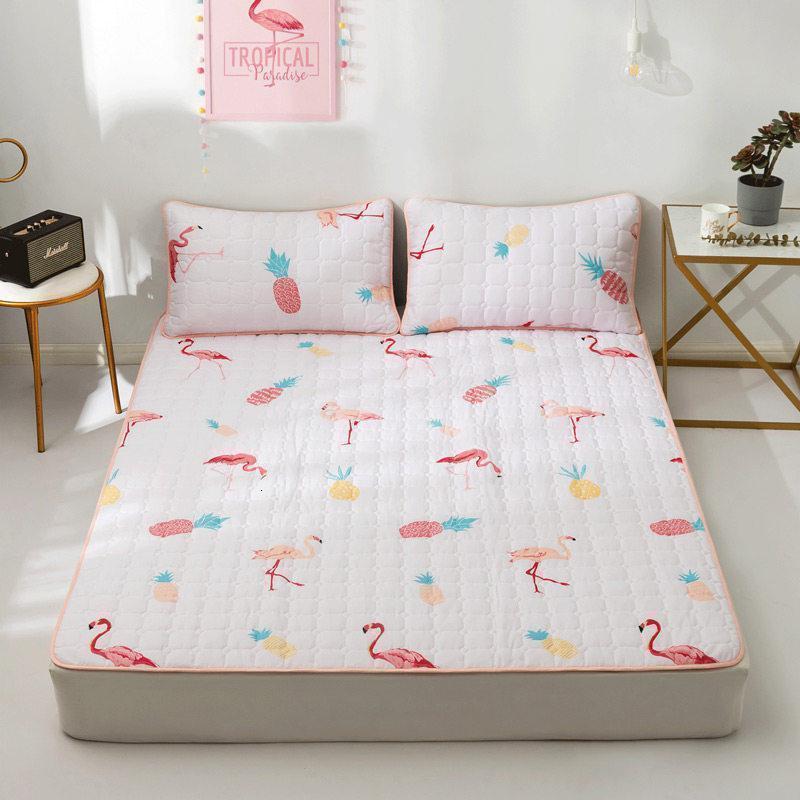 家柏饰(CORATED)保护罩床垫软垫保护垫薄床褥防滑学生宿舍垫子粉红弗洛拉Y 粉红弗洛拉垫子 适用双人床150*200CM（1.5床）