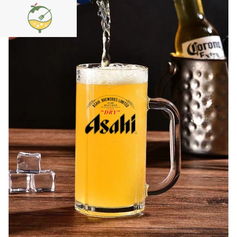 扎啤杯日料店专用杯一番榨麒麟扎啤杯超大1啤酒杯朝日450ml扎啤杯视频