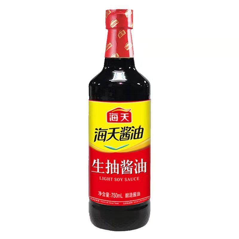 海天酱油生抽老抽两瓶大桶特惠装酿造炒菜凉拌卤味上色调味 海天750ml