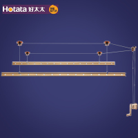 好太太(HOTATA)GW-9818B 手摇晾衣架 苏宁自营官方旗舰店 双杆式晒衣杆