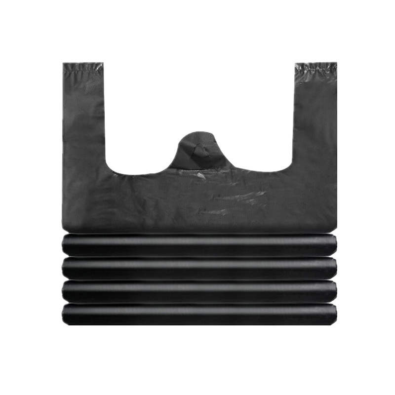 旭目竹 手提背心式黑色一次性加厚垃圾袋 宽36*55cm 个高清大图