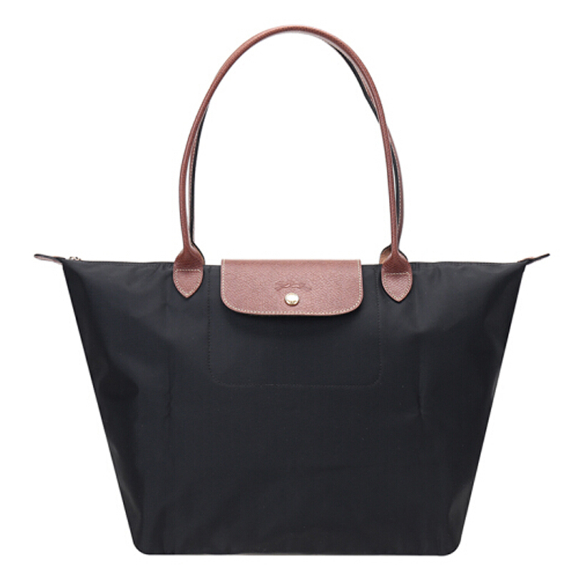 [直营]珑骧(Longchamp) 拉链 锦纶 女款Le Pliage系列 软 尼龙大号长柄可折叠手提单肩包
