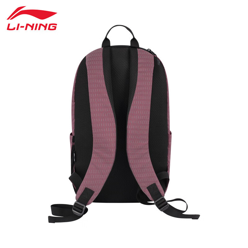 李宁(LI-NING) 男女同款双肩背包 ABSU257-3 酒红