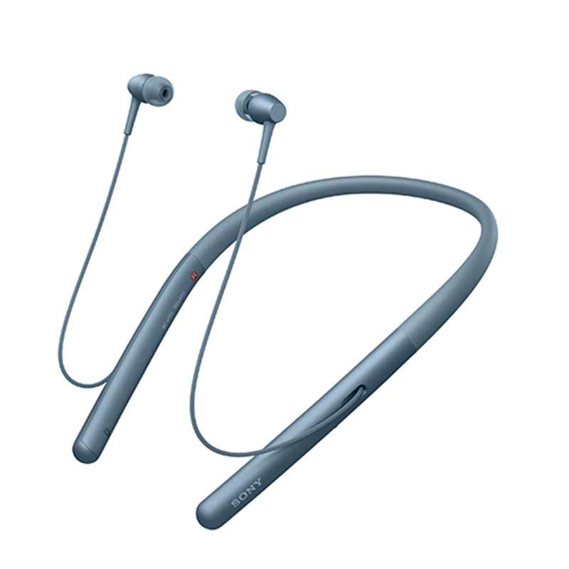 索尼(SONY)WI-H700 (月光蓝色)颈挂式无线立体声蓝牙耳机 贴心磁扣 来电震动提醒