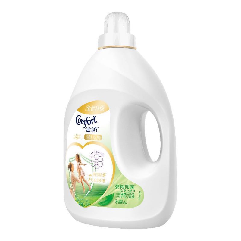 金纺 衣物柔顺剂 亲肤系列 茶树抑菌 衣物护理剂4L 7天长效抑菌保护 [联合利华]