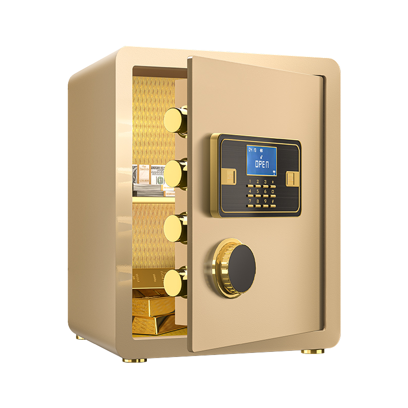 臻远ZY-NW-BXGS-15全钢实心保险柜办公防盗保险箱 高40cm金色电子款高清大图