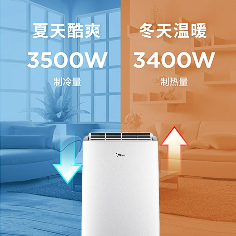 美的(Midea)移动空调冷暖1.5匹变频 智能生态 家用厨房空调一体机免安装免排水 KYR-35/BP3N8Y