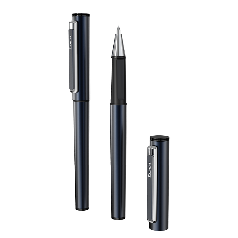 齐心 V06 远见速干中性笔 子弹头 0.5mm 黑 12支装高清大图