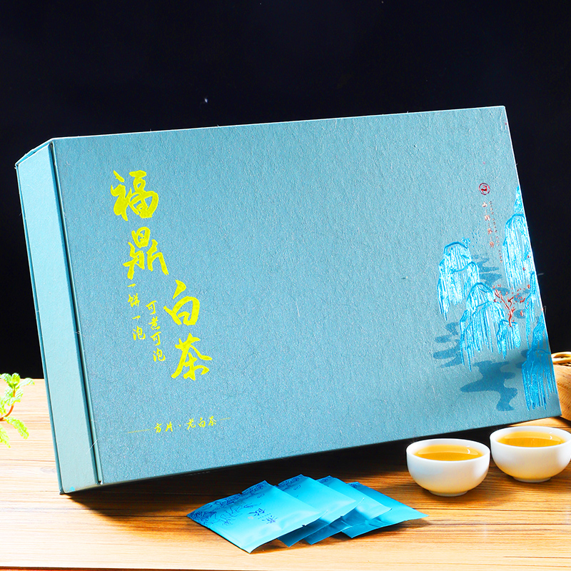 福鼎白茶小方片2013年正宗老白茶叶寿眉饼干茶小茶饼100片礼盒装高清大图
