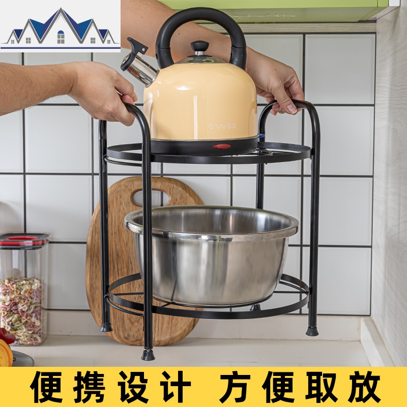 厨房置物架落地多层用品家用收纳架多功能放锅架子缝隙储物架 三维工匠高清大图