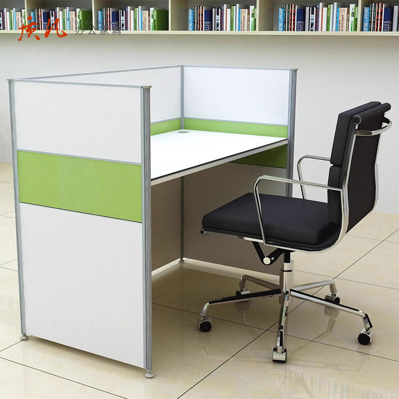质凡员工办公室办公位单人小卡座屏风工位桌 130*60*75cm【含椅子】