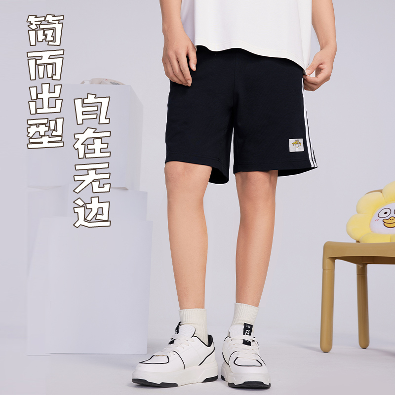 小刘鸭丨361°运动短裤女新款透气针织休闲五分裤中裤裤子男