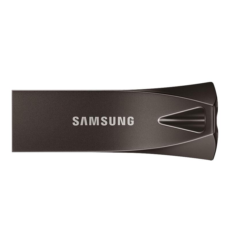 三星(SAMSUNG)128GB u盘usb3.1金属高速车载学生笔记本电脑U盘优盘 BAR升级版+ 深空灰