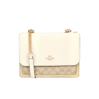 COACH/蔻驰女包 2020新款纯色女士单肩包女斜挎包 女式链条皮质包 91174 IMBLK