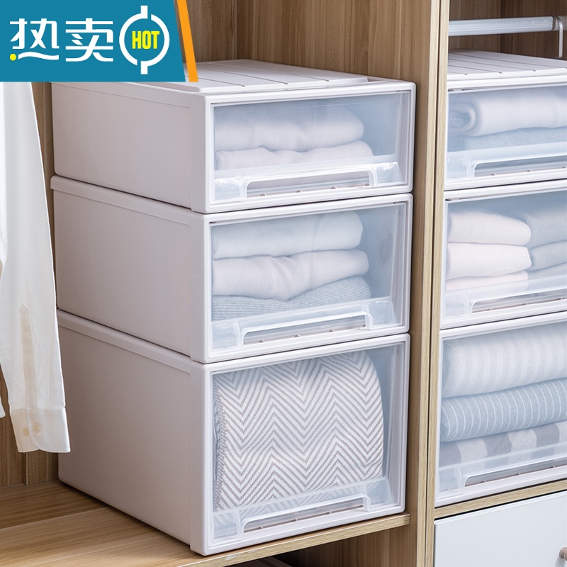 敬平多层柜子衣物储物箱塑料收纳箱整理箱家用衣柜收纳盒收纳柜高清大图