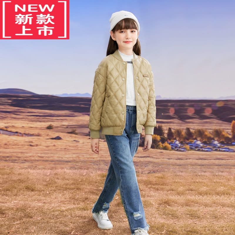 可莉允女童棉服2022新款儿童秋冬装外套冬季棉衣女大童夹棉女孩冬款棉袄图片
