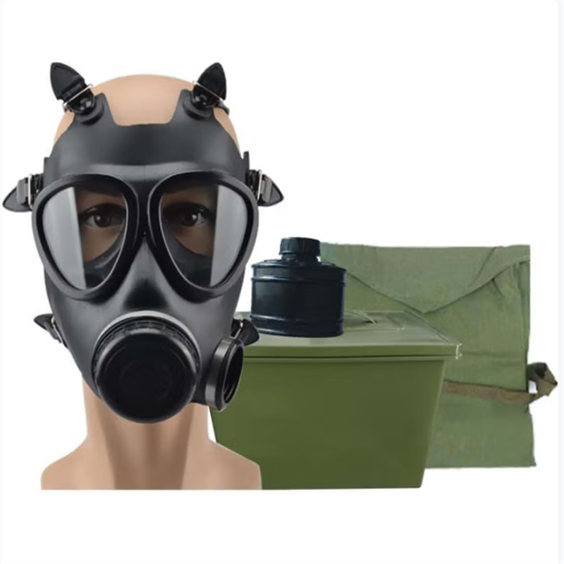 护力盾 防毒面具FNJ05 防护面具自吸过滤式 单面具+君品滤毒罐 黑色